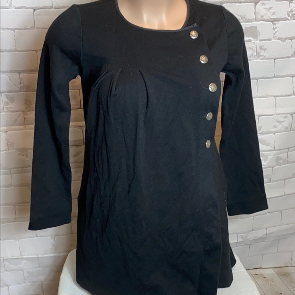 ANTOINE & LILI Black Tunic Cardigan Sweater 2
